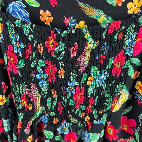 Old Navy Floral Summer Dress XL Lightweight & Breezy Sundress Parrot Bird Print - Picture 8 of 13